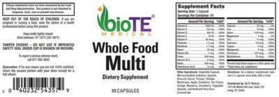 Discontinued - BioTE® Whole Food Multi - 90 Capsules - Image 2