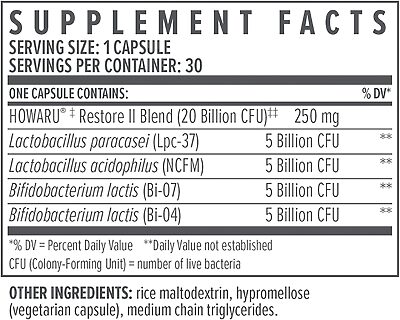 biote multi strain probiotic 20b supplement facts ingredients