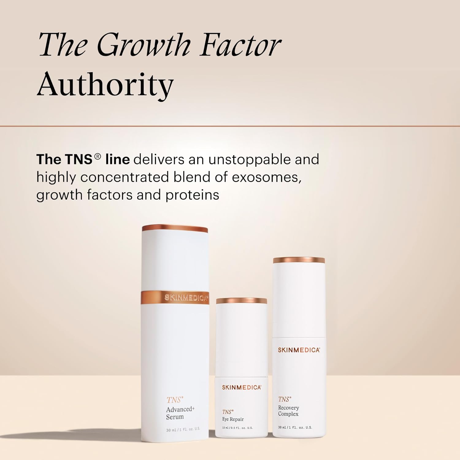 SkinMedica TNS Eye Repair growth factor peptides exosomes