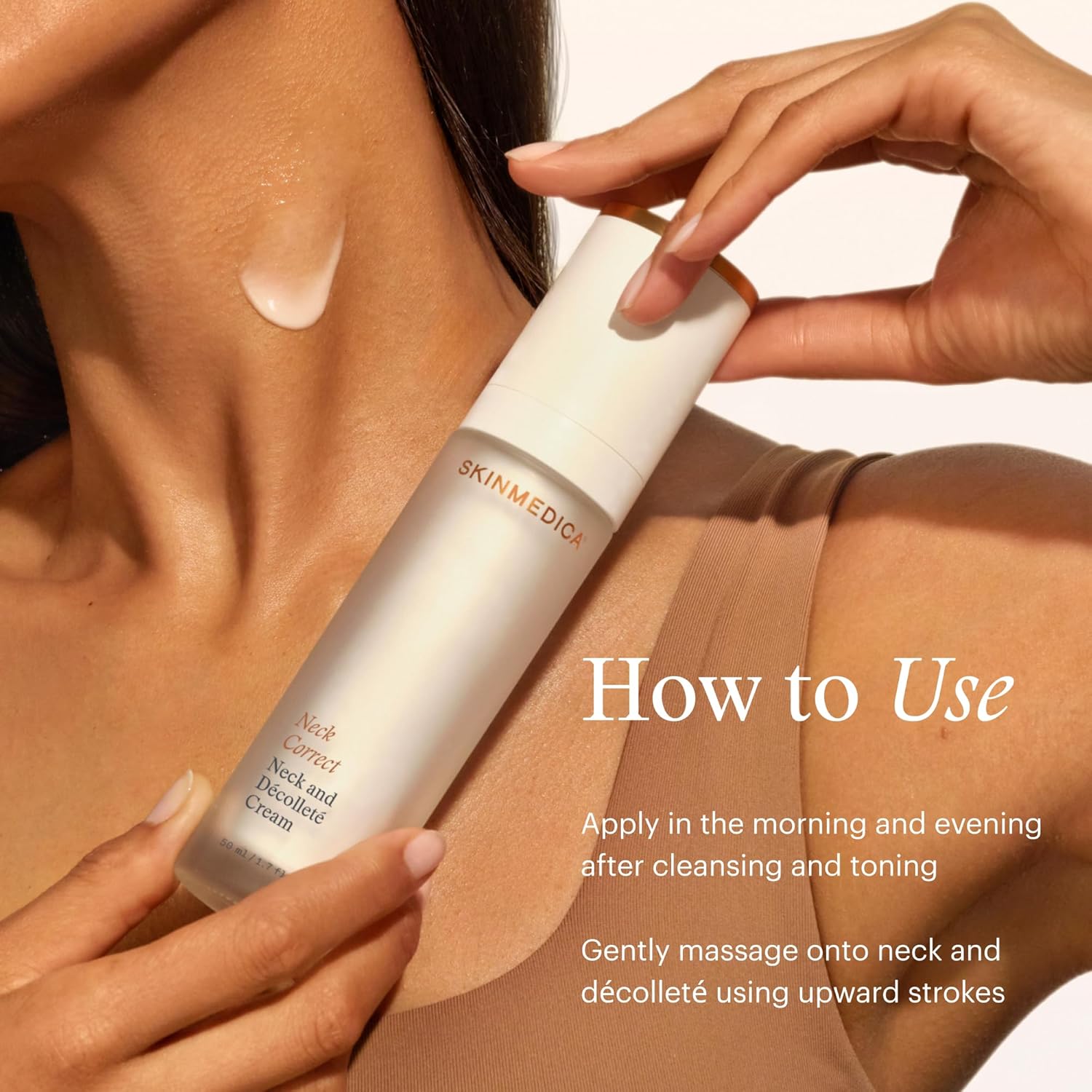 how to use SkinMedica Neck Correct Cream