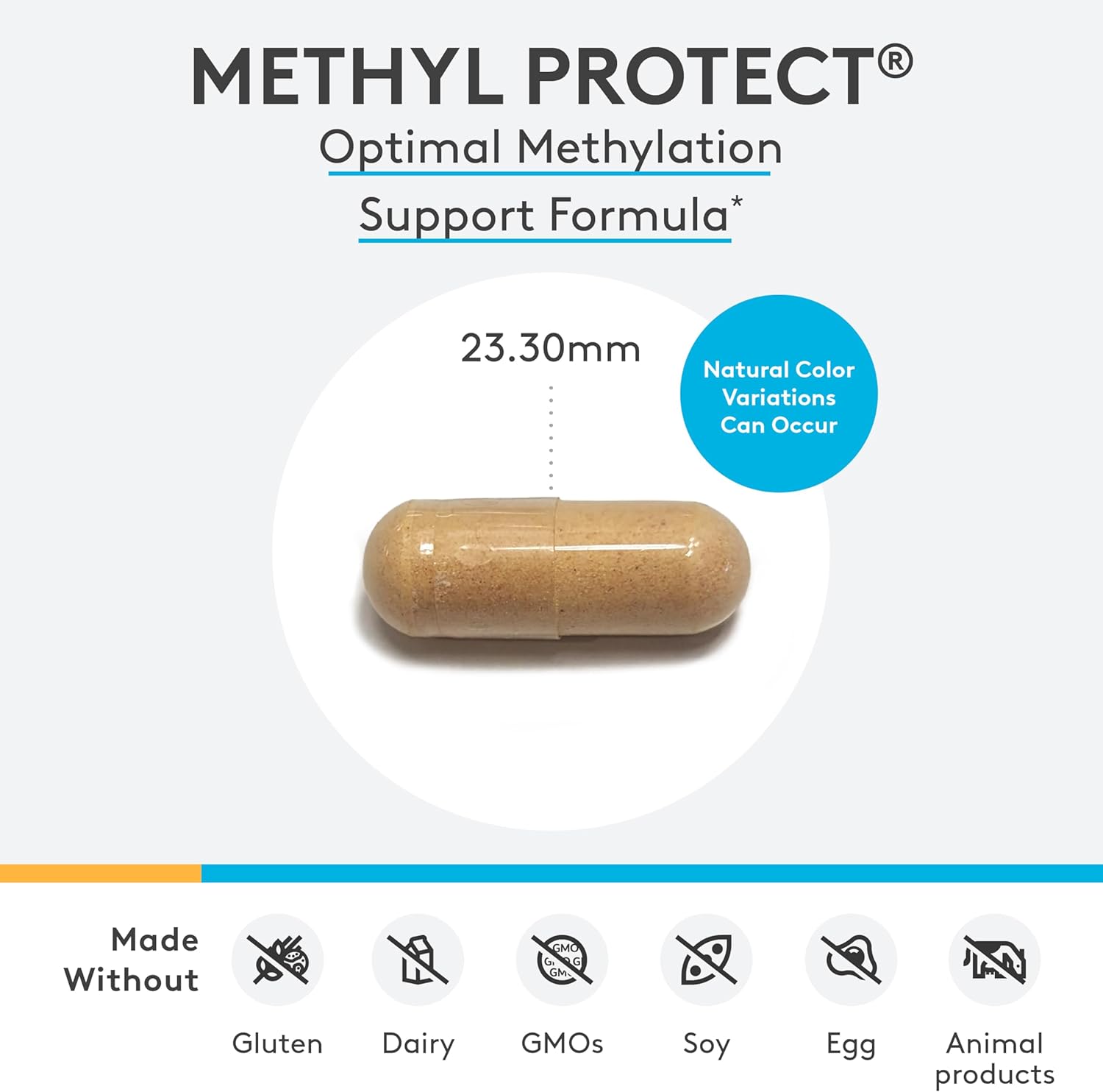 Xymogen Methyl Protect 60 capsules capsule size allergen information