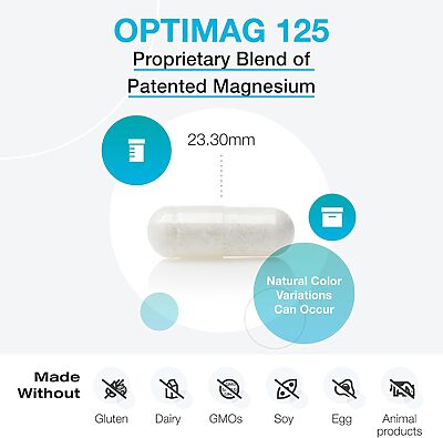 xymogen optimag 125 capsule size 120 capsules
