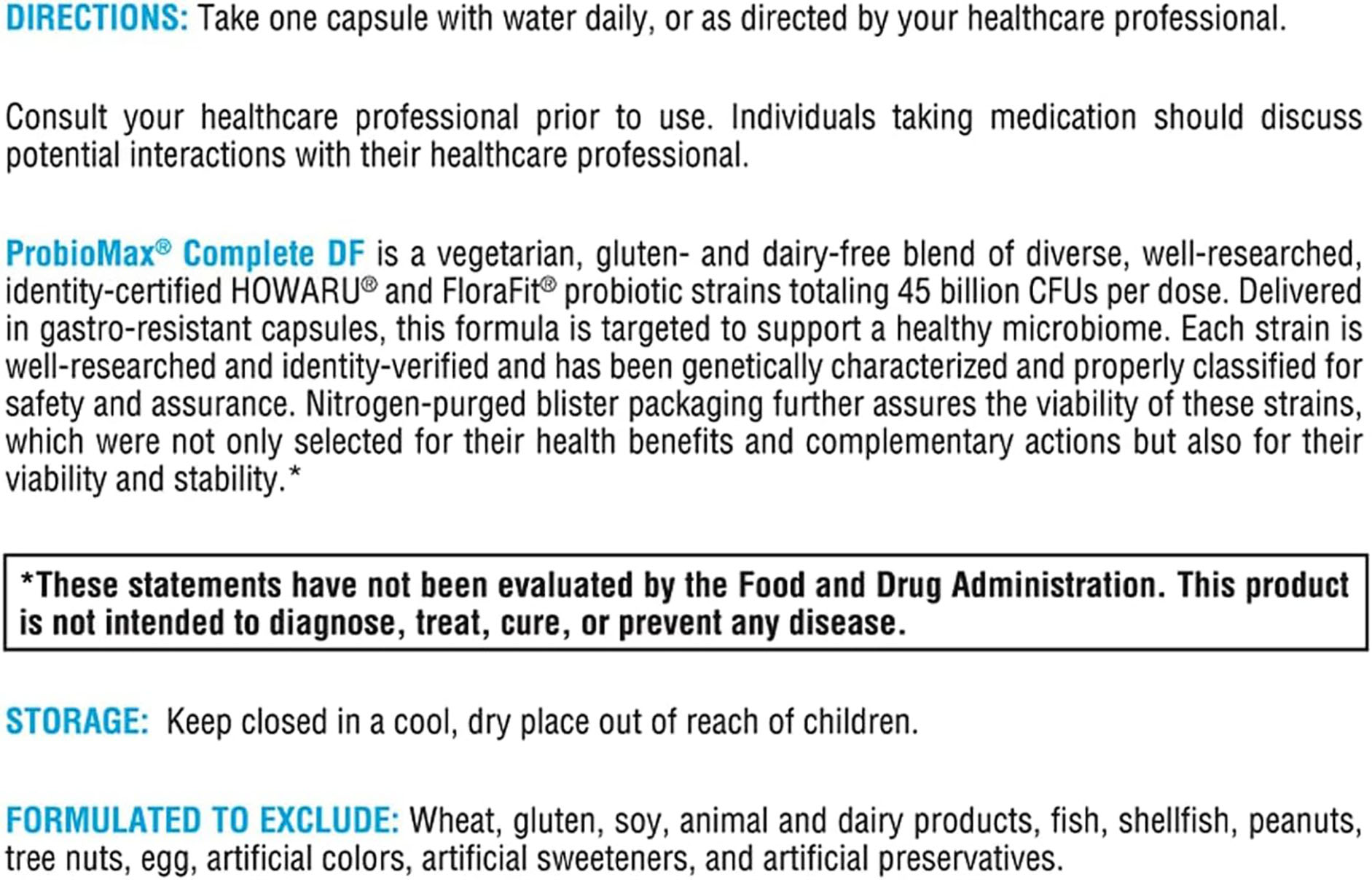 Xymogen Probiomax Complete DF Directions How to use ingredients