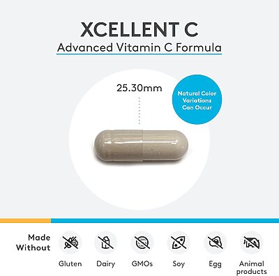 Xymogen Xcellent C 120 capsule size