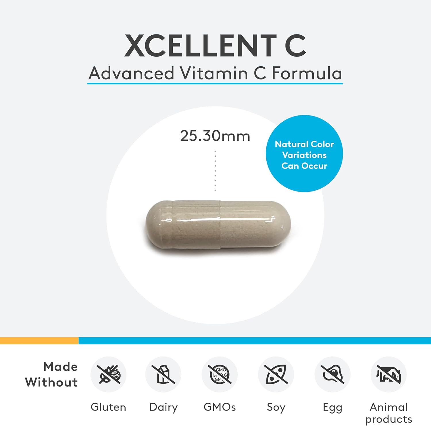 Xymogen Xcellent C 120 capsule size