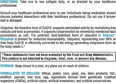 Xymogen CoQmax Ubiquinol 200 Usage