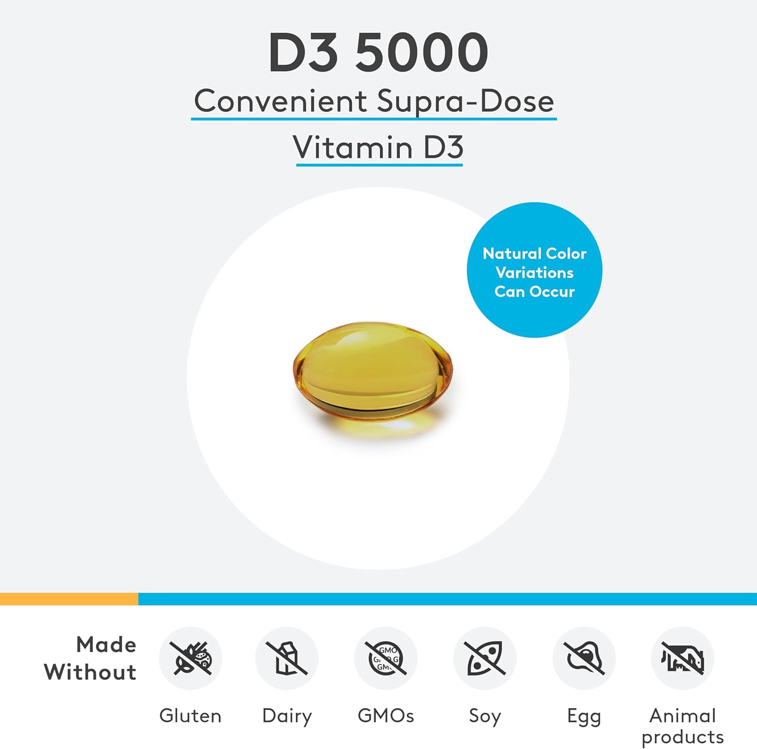 Xymogen D3 5000 90 Softgels Capsule Size Image