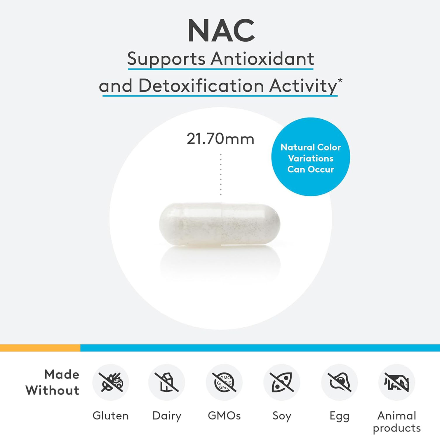 Xymogen NAC 120 capsule size allergen