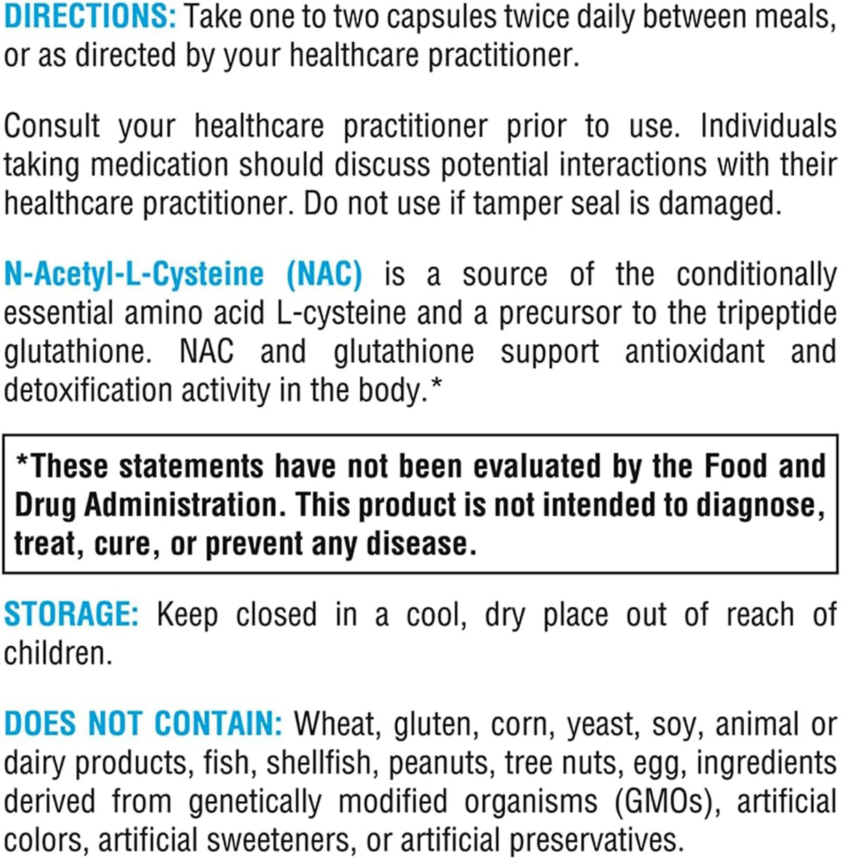 How to use Xymogen NAC capsules