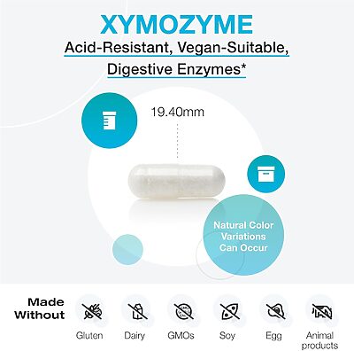 Xymogen XymoZyme 120 capsule size allergen info