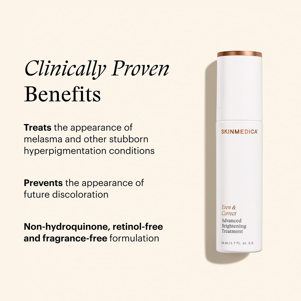 skinmedica even and correct advanced brightening treatment features