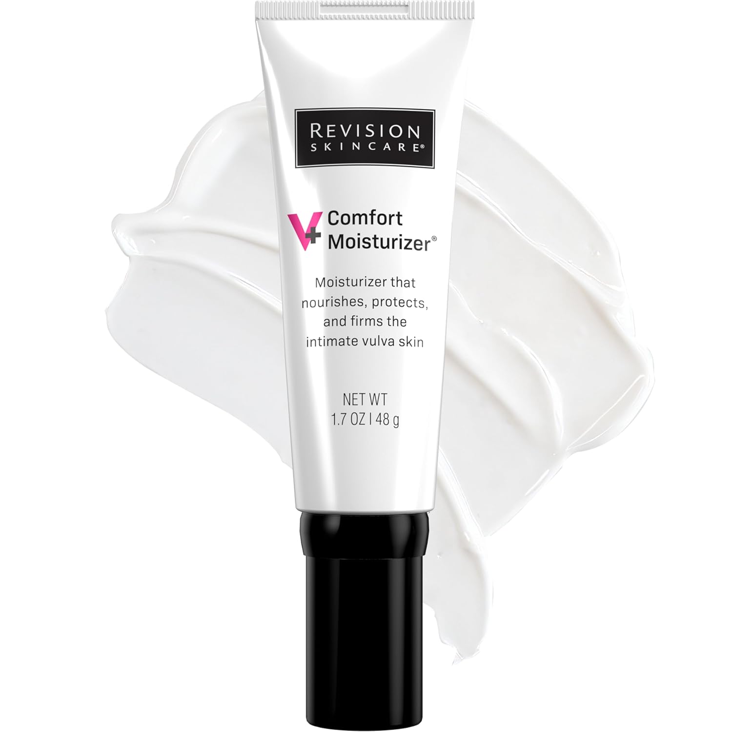 revision skincare v+ comfort moisturizer with product