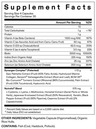 Nutrafol for Men Nutrition Facts