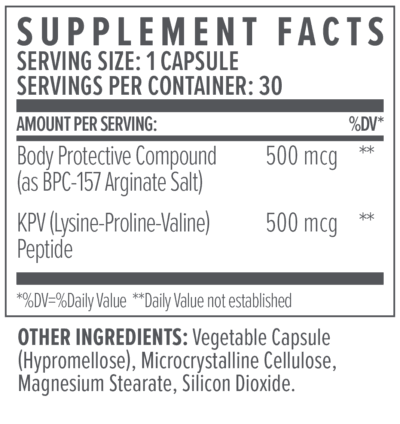 Biote BPC 157 KPV Supplement Facts