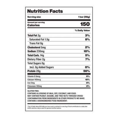 David Protein Chocolate Chip Cookie Nutrition Facts