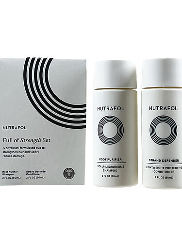 El mejor precio en el champú y acondicionador de viaje Nutrafol Full of Strength
