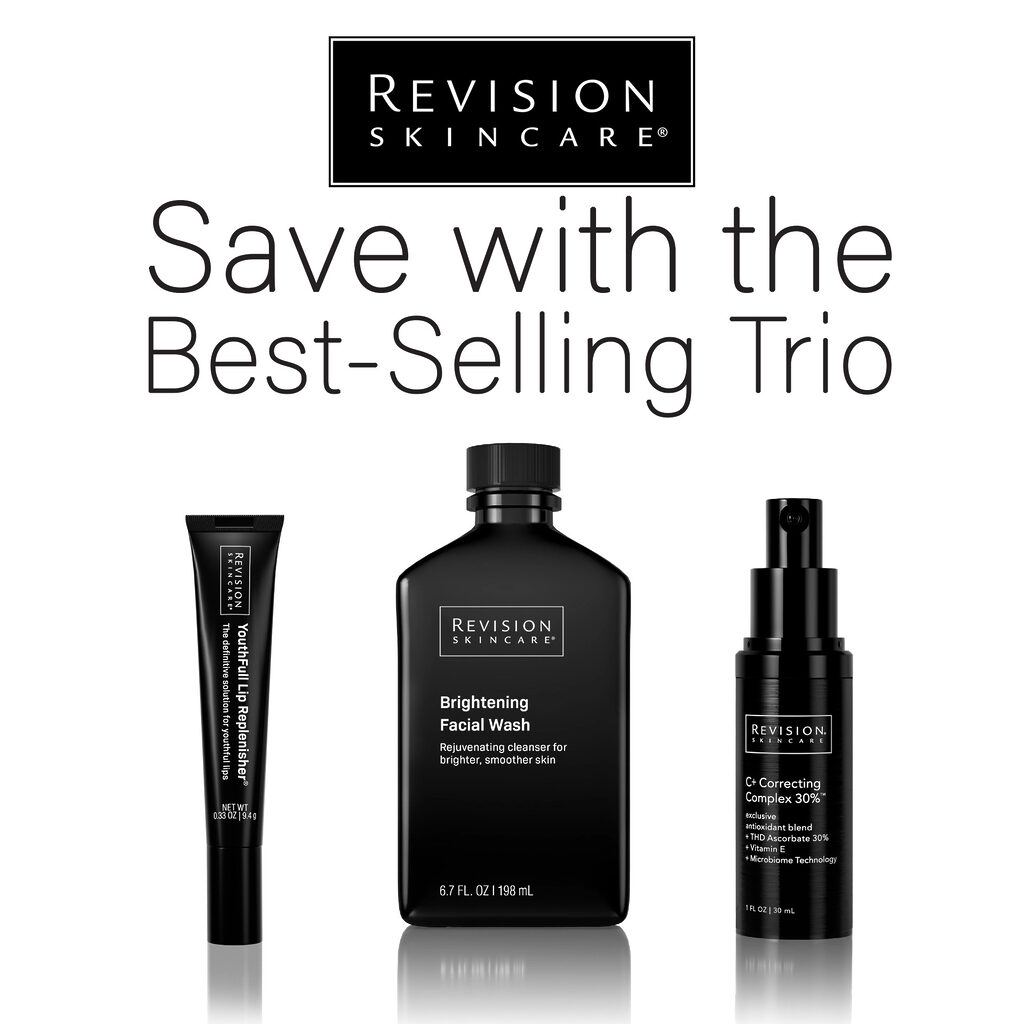 Save with Revision Product Bundle Youthfull Lip Brightening Face Wash C+ Correcting Pricing