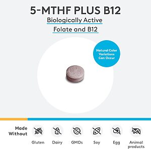 Xymogen 5-MTHF Plus B12 60 tablet size