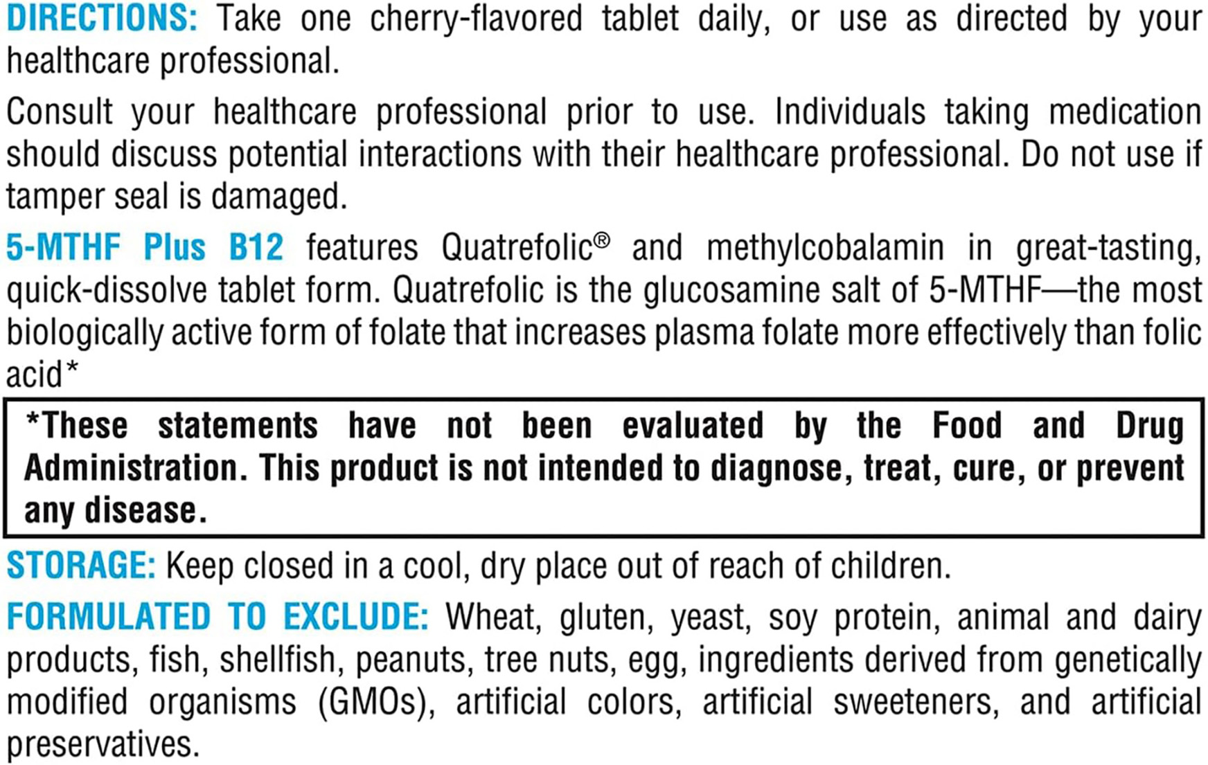 Xymogen 5-MTHF Plus B12 60 tablets directions sale