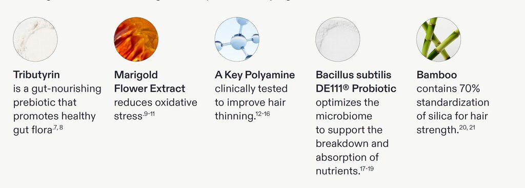 Nutrafol Men 50+ Hair Growth Nutraceutical Key Ingredients