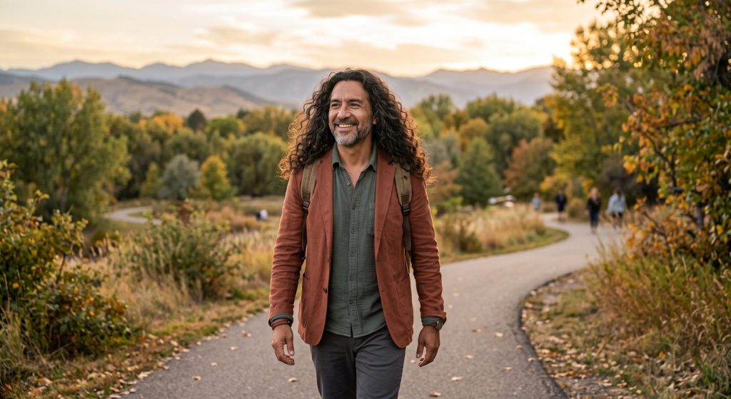man walking has beautiful hair in denver colorado hair growth